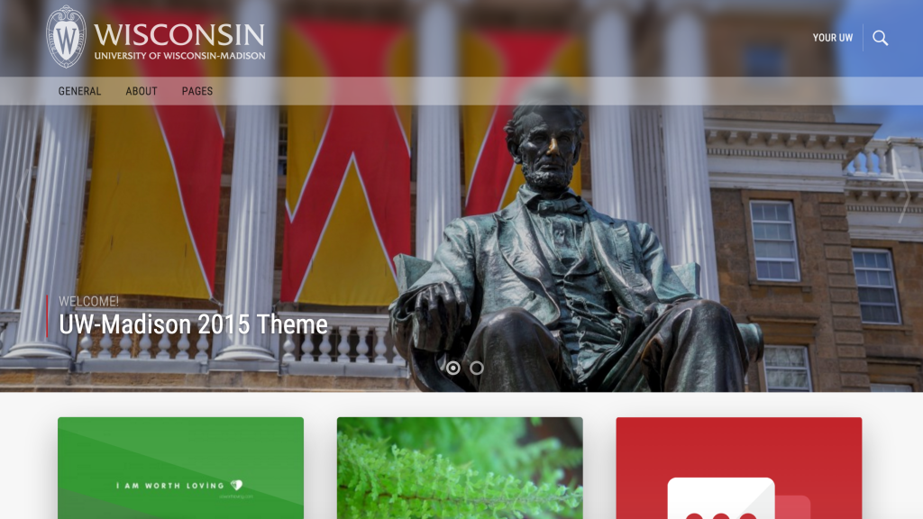 Screenshot of CALS 2015 theme